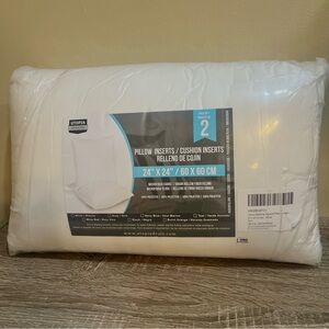 Utopia Bedding Throw Pillows Insert (Pack of 2, White) - 24 x 24 Inches Bedding